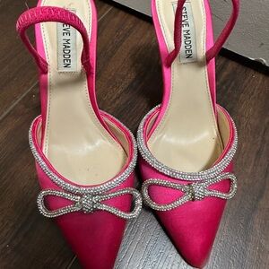 Steve Madden pink rhinestone heels